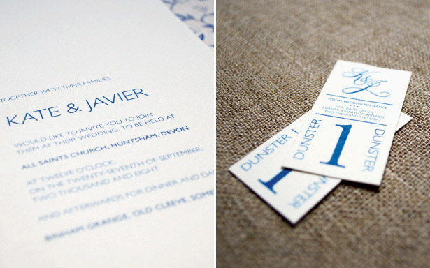 Simple classic wedding stationery