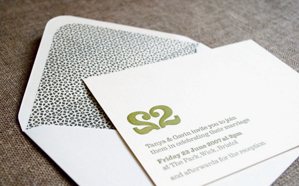 Letterpress wedding invitations
