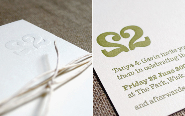 Letterpress wedding stationery